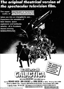 BATTLESTAR GALACTICA- Newspaper ad. May 20, 1979.