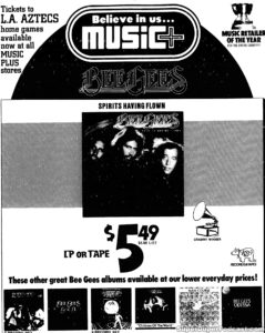 BEE GEES- Newspaper ad. May 16, 1979.