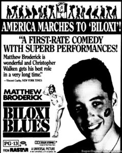 BILOXI BLUES- Newspaper ad. April 29, 1988.