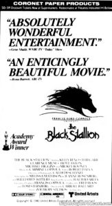 THE BLACK STALLION- Newspaper ad. May 13, 1980.