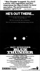 BLUE THUNDER- Newspaper ad. May 15, 1983.