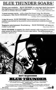 BLUE THUNDER- Newspaper ad. May 18, 1983.