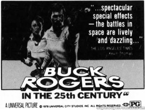 BUCK ROGERS IN THE 25TH CENTURY- Newspaper ad. May 10, 1979.