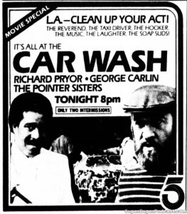 CAR WASH- KTLA television guide ad. May 5, 1983.