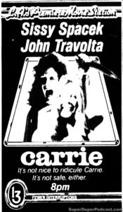 CARRIE- KCOP television guide ad. May 16, 1983