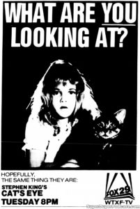 CAT'S EYE- WTXF television guide ad. May 15, 1990.