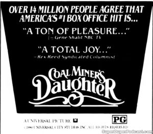 COAL MINER'S DAUGHTER- Newspaper ad. May 19, 1980.