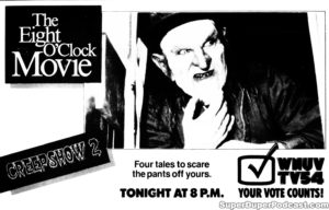 CREEPSHOW 2- WNUV television guide ad. May 16, 1990.