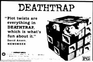 DEATHTRAP- Newspaper ad. May 17, 1982.