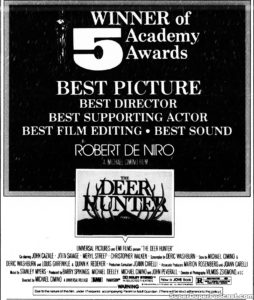 THE DEER HUNTER- Newspaper ad. May 12, 1979.