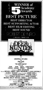 THE DEER HUNTER- Newspaper ad. May 14, 1979.