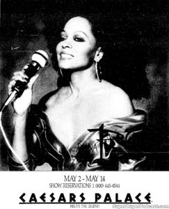 DIANA ROSS- Newspaper ad. May 2, 1990.