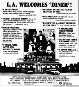 DINER- Newspaper ad. May 14, 1982.