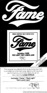 FAME- Newspaper ad. May 12, 1980.