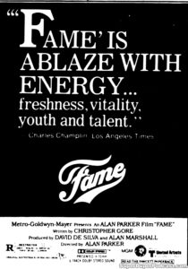 FAME- Newspaper ad. May 17, 1980.