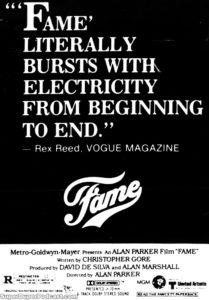 FAME- Newspaper ad. May 20, 1980.