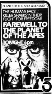 FAREWELL TO THE PLANET OF THE APES- KTLA television guide ad. May 22, 1983.