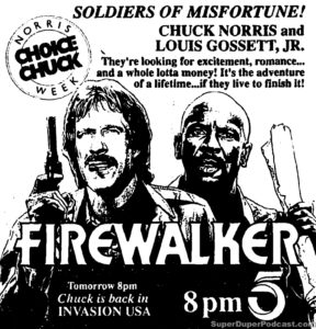 FIREWALKER- KTLA television guide ad. May 2, 1991.