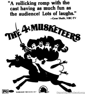 THE FOUR MUSKETEERS- Newspaper ad. May 22, 1975.