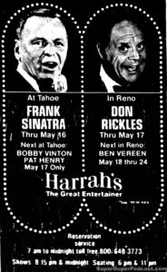 FRANK SINATRA- Newspaper ad. May 14, 1978.