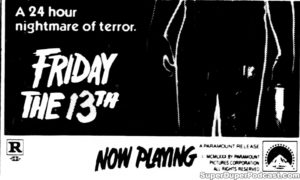 FRIDAY THE 13TH- Newspaper ad. May 16, 1980.