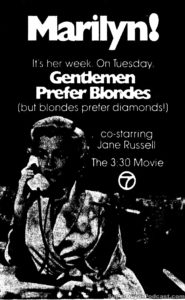 GENTLEMEN PREFER BLONDES- Television guide ad. May 17, 1977.