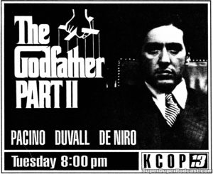 THE GODFATHER PART II- KCOP television guide ad. May 1, 1990.