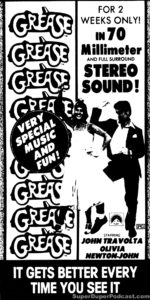 GREASE- Newspaper ad. May 8, 1981.