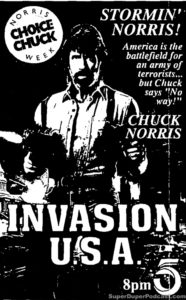 INVASION U.S.A.- KCOP television guide ad. May 3, 1991.