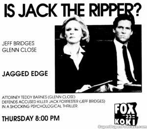 JAGGED EDGE- KOKI television guide ad. May 17, 1990.