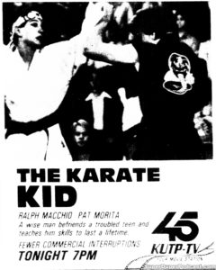 THE KARATE KID- KUTP television guide ad. May 16, 1990.