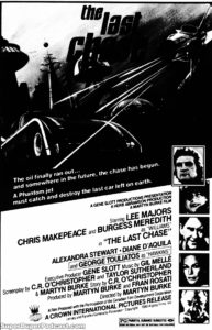 THE LAST CHASE- Newspaper ad. April 29, 1981.