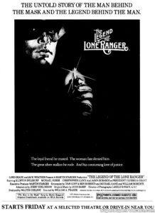 THE LEGEND OF THE LONE RANGER- Newspaper ad. May 18, 1981.