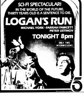LOGAN'S RUN- KTLA Television guide ad. April 30, 1982.