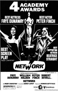 NETWORK- Newspaper ad. May 5, 1977.