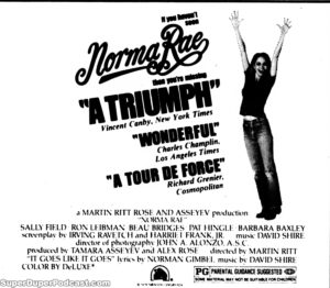 NORMA RAE- Newspaper ad. May 16, 1979.