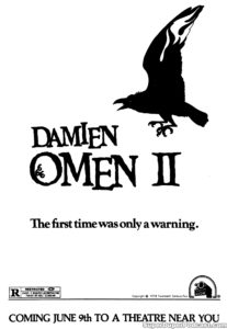 DAMIEN OMEN II- Newspaper ad. May 23, 1978.