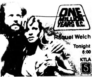 ONE MILLION YEARS B.C.- KTLAC television guide ad. May 21, 1978.