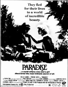 PARADISE- Newspaper ad. May 15. 1982.