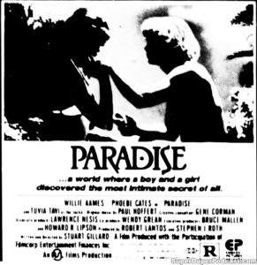 PARADISE- Newspaper ad. May 16, 1982.