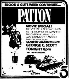 PATTON- Television guide ad. May 17, 1983.