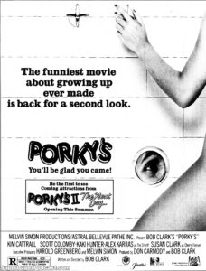 PORKY'S/PORKY'S II THE NEXT DAY- Newspaper ad. May 1, 1983.