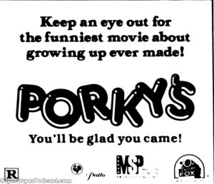 PORKY'S- Newspaper ad. May 15, 1982.