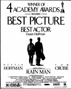 RAIN MAN- Newspaper ad. May 1, 1989.