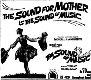 THE SOUND OF MUSIC- Newspaper ad. May 14, 1973.