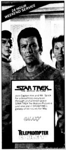 STAR TREK THE MOTION PICTURE- Television guide ad.
May 2, 1981.
