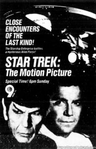 STAR TREK THE MOTION PICTURE- WGN television guide ad. May 20, 1990.