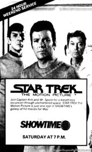 STAR TREK THE MOTION PICTURE- Television guide ad.
May 9, 1981.