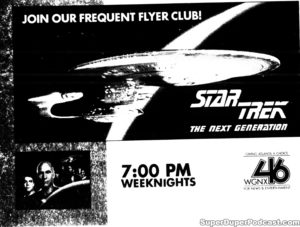 STAR TREK THE NEXT GENERATION WGNX television guide ad. May 15, 1990.