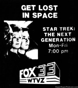 STAR TREK THE NEXT GENERATION WTVZ television guide ad. May 14, 1990.